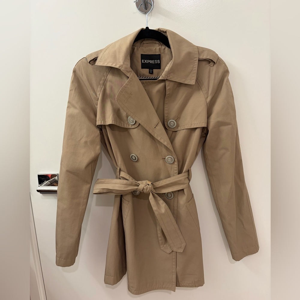 Express Women's Classic Beige Trench Coat
